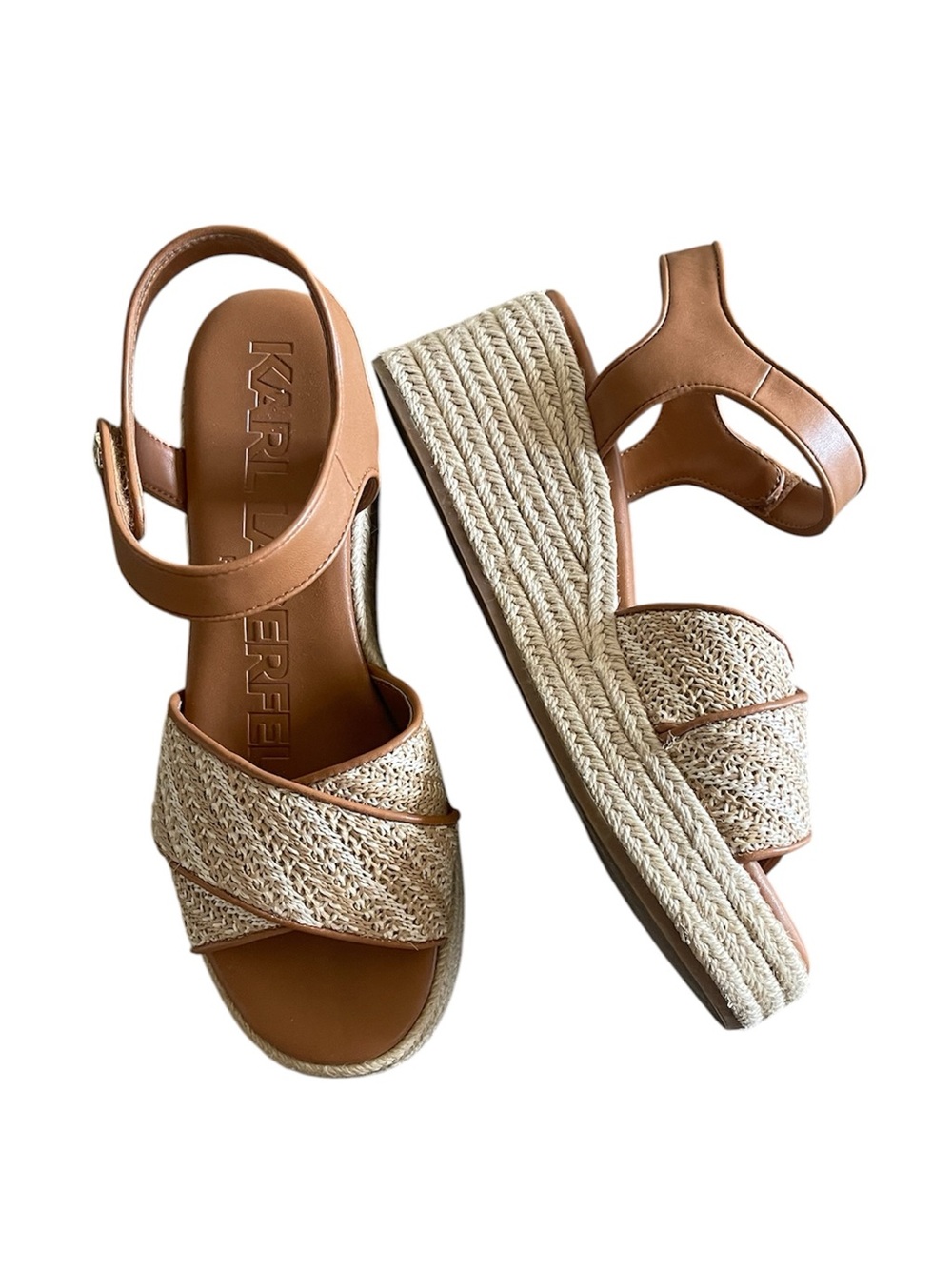 Karl Lagerfeld Celeste Platform Wedge Sandal - 9.5
